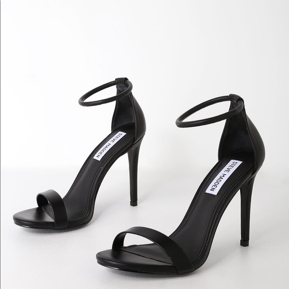 Steve Madden | Shoes | Steve Madden Soph Black Ankle Strap Heels | Poshmark